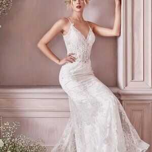 FITTED LACE MERMAID BRIDAL GOWN  CD825